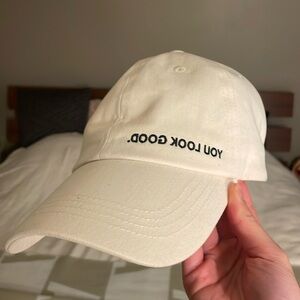 Glossier baseball cap hat